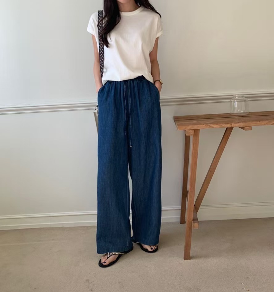 LUCKY ROOM東大門直郵女士新品職業25春夏熱賣休閑休閑褲柔軟LUCKY ROOM休閑褲