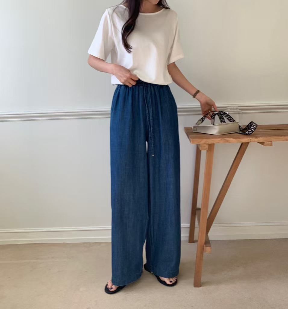 LUCKY ROOM東大門直郵女士新品職業25春夏熱賣休閑休閑褲柔軟LUCKY ROOM休閑褲