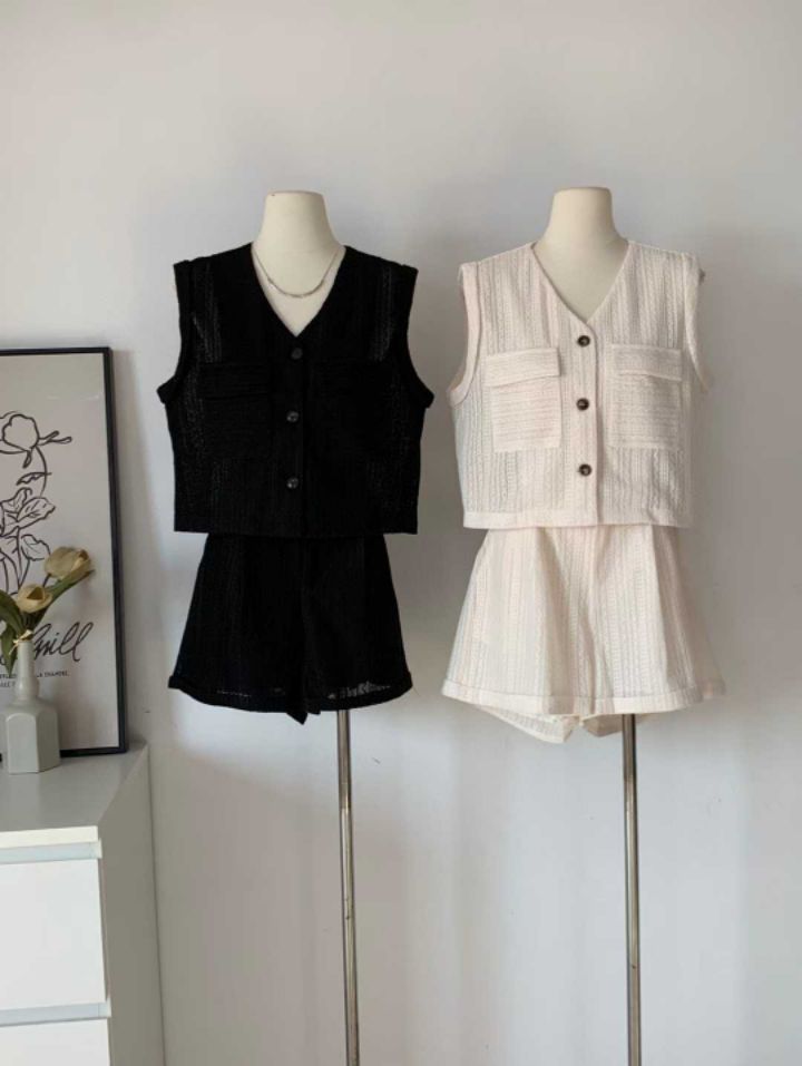 FEMME東大門直郵女裝新品25春夏推薦真品休閑套裝兩件套蕾絲FEMME套裝