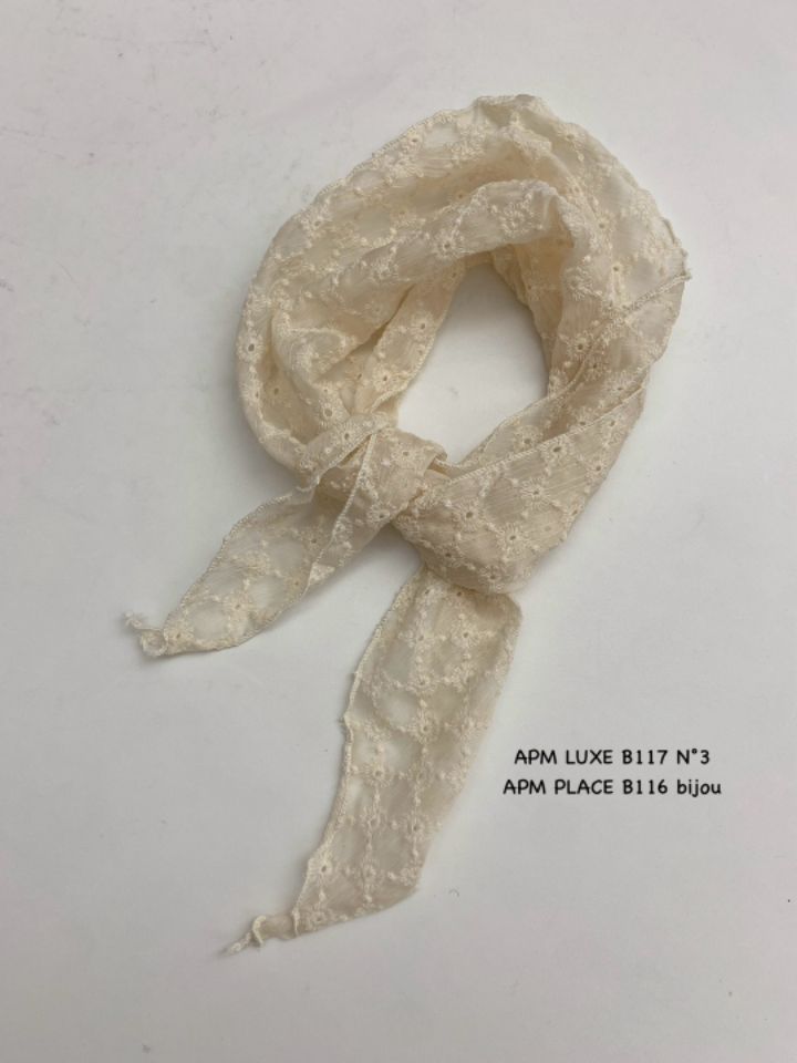 N3韓國代購女士新品職業休閑推薦人氣真品25春夏圍巾披肩蕾絲N3圍巾/披肩圖色3