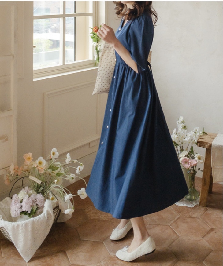 FRILL-T韓國代購女士新款推薦25春夏人氣熱賣職業休閑連衣裙FRILL-T連衣裙
