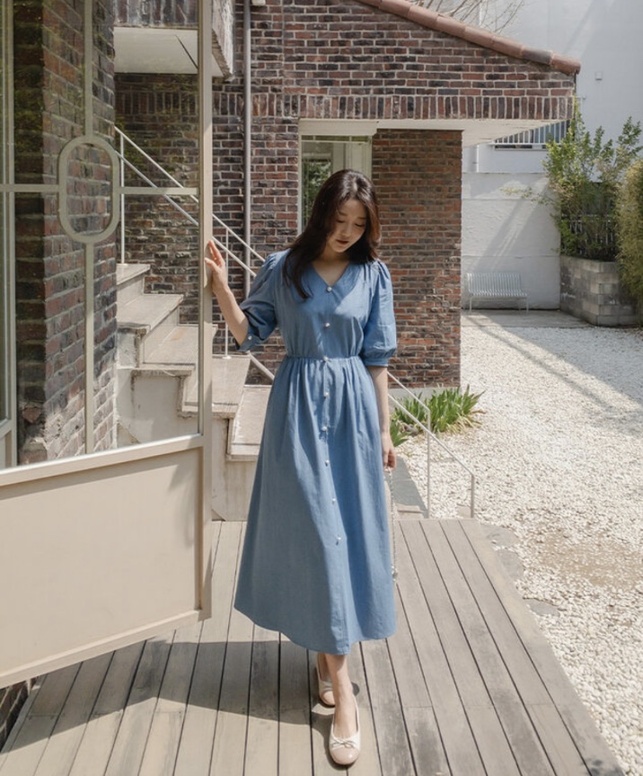 FRILL-T韓國代購女士新款推薦25春夏人氣熱賣職業休閑連衣裙FRILL-T連衣裙