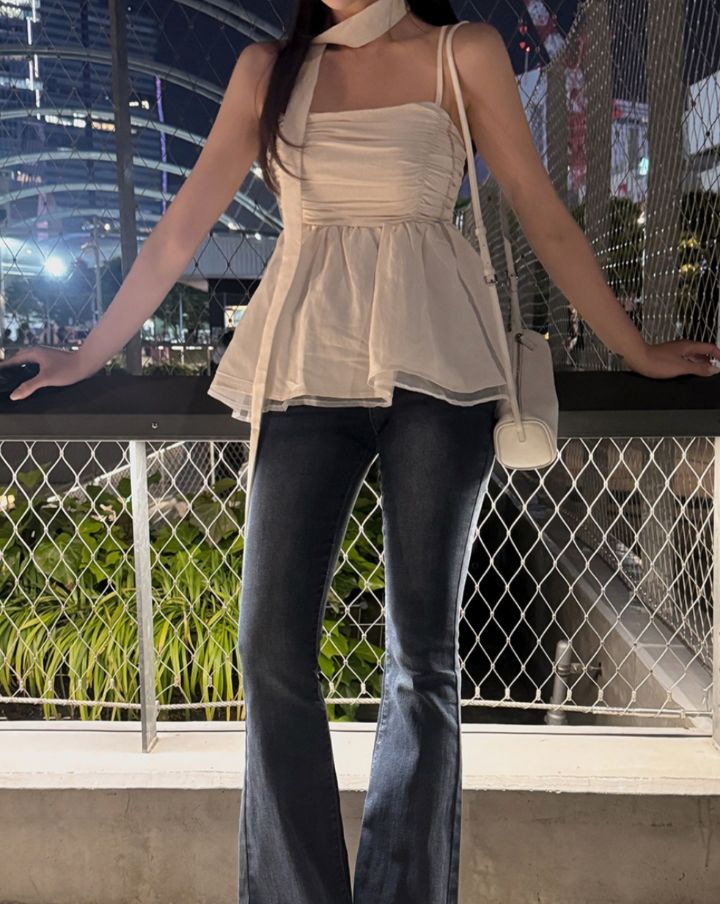 BOBBIE DOLL韓國直郵女裝新款推薦熱賣25春夏吊帶背心含脖帶BOBBIE DOLL吊帶/背心