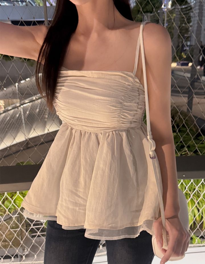 BOBBIE DOLL韓國直郵女裝新款推薦熱賣25春夏吊帶背心含脖帶BOBBIE DOLL吊帶/背心