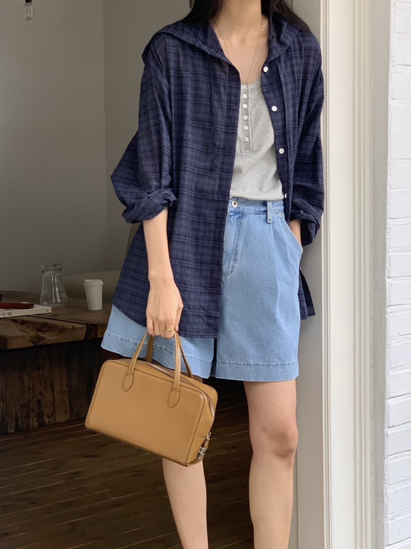 WOOD韓國代購女裝新款真品熱賣人氣推薦時尚襯衫蕾絲衫兜帽WOOD襯衫/蕾絲衫
