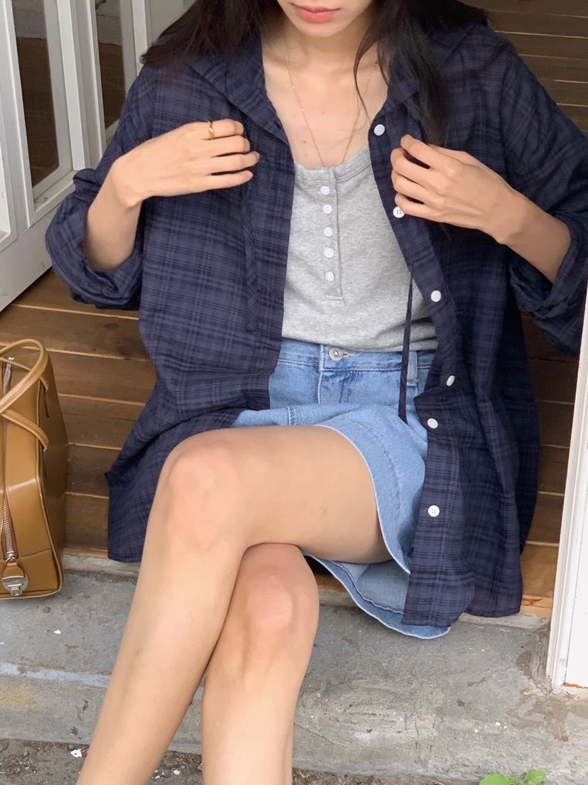 WOOD韓國代購女裝新款真品熱賣人氣推薦時尚襯衫蕾絲衫兜帽WOOD襯衫/蕾絲衫