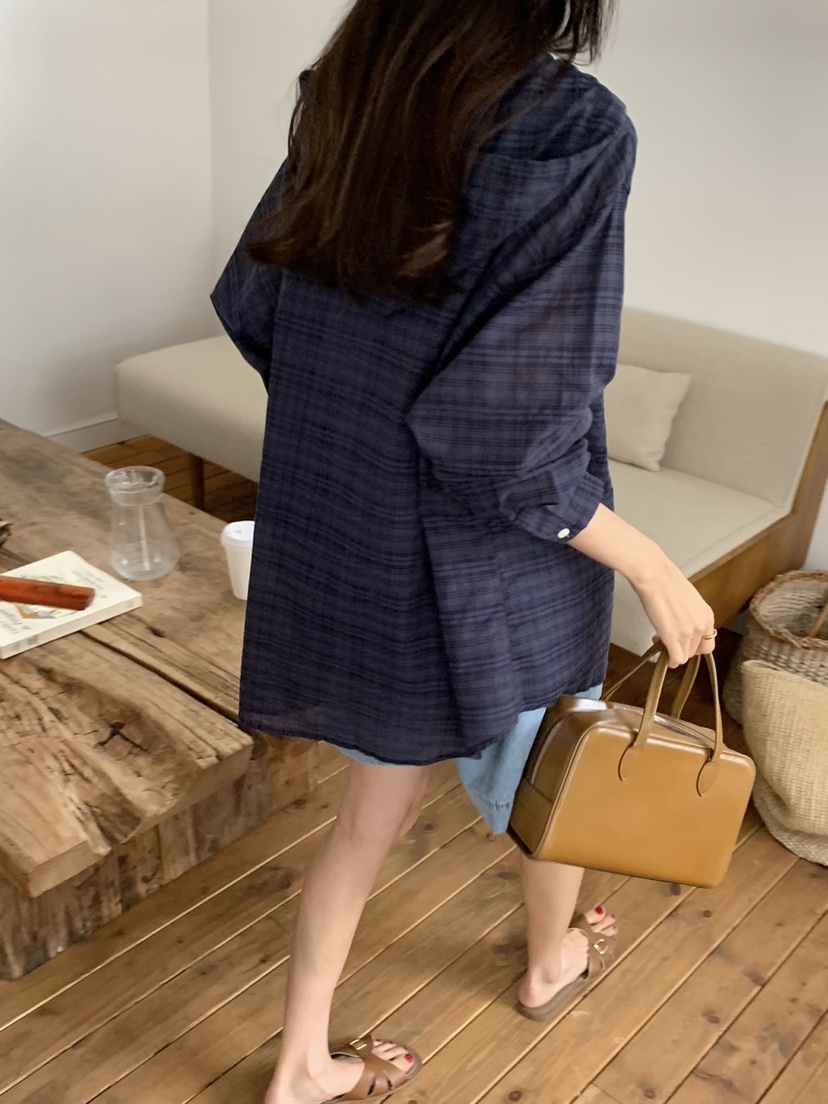 WOOD韓國代購女裝新款真品熱賣人氣推薦時尚襯衫蕾絲衫兜帽WOOD襯衫/蕾絲衫