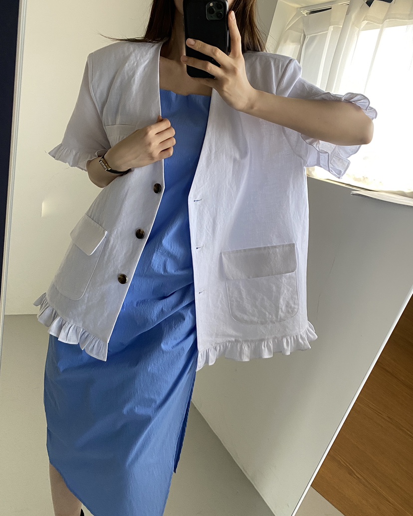 JENNIE東大門代購女士新款人氣推薦休閑職業25春夏夾克亞麻JENNIE/VENEFIT夾克圖色3
