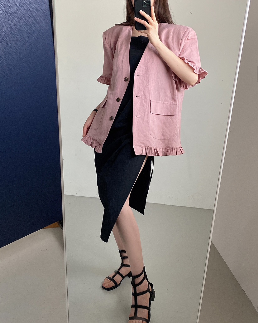 JENNIE東大門代購女裝新款熱賣推薦25春夏人氣職業時尚連衣裙JENNIE/VENEFIT連衣裙