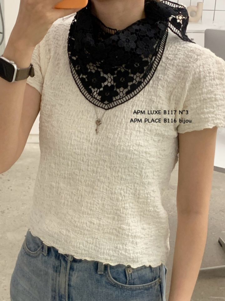 N3韓國直郵女裝新款休閑推薦熱賣職業時尚人氣圍巾披肩蕾絲N3圍巾/披肩