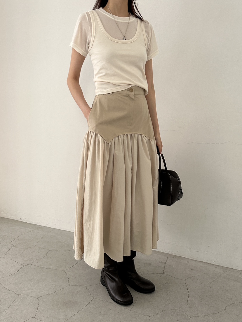 MUSE-P東大門實拍女士新品職業人氣25春夏熱賣休閑長裙棉質MUSE-P長裙