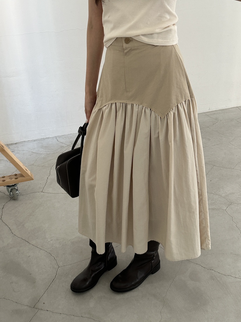 MUSE-P東大門實拍女士新品職業人氣25春夏熱賣休閑長裙棉質MUSE-P長裙