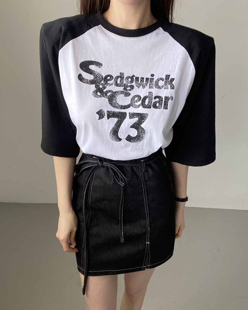 JENNIE東大門直郵女裝新品職業真品人氣時尚熱賣25春夏休閑T恤JENNIE/VENEFITT恤