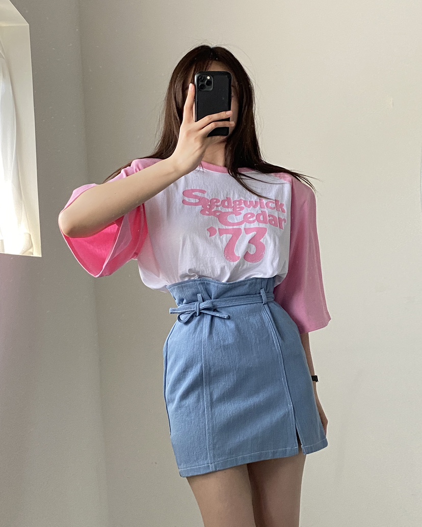 JENNIE東大門直郵女裝新品職業真品人氣時尚熱賣25春夏休閑T恤JENNIE/VENEFITT恤圖色2