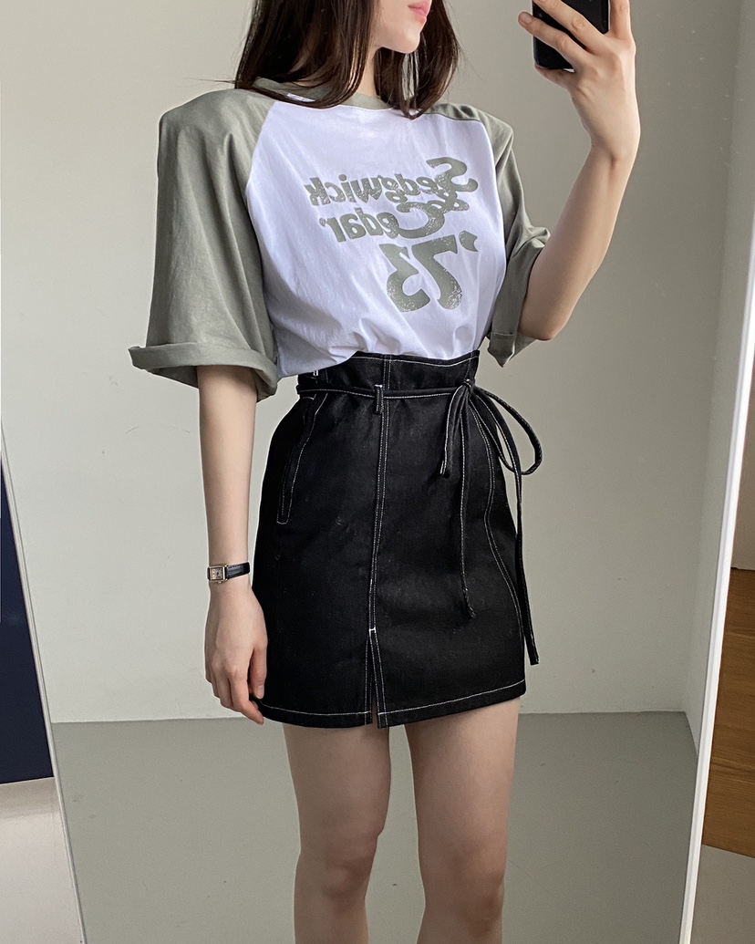 JENNIE東大門直郵女裝新品職業真品人氣時尚熱賣25春夏休閑T恤JENNIE/VENEFITT恤圖色3
