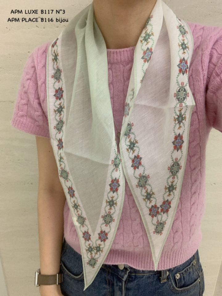 N3韓國直郵女士新品時尚真品休閑職業熱賣人氣圍巾披肩亞麻N3圍巾/披肩