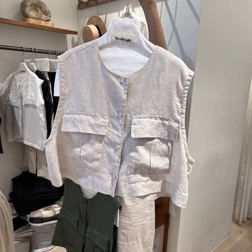 LE JARDINET東大門代購女士新款熱賣時尚真品25春夏休閑馬甲LE JARDINET馬甲