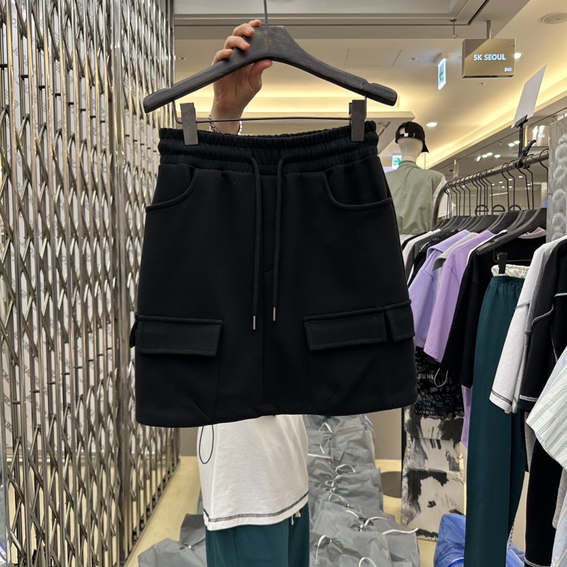 5K韓國代購女士新品職業時尚熱賣休閑真品25春夏人氣短裙工裝5K短裙圖色2