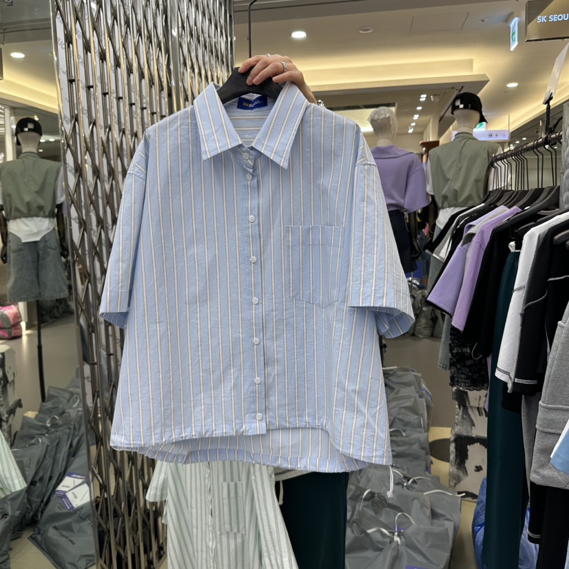 5K東大門實拍女士新款休閑25春夏時尚真品推薦人氣襯衫蕾絲衫5K襯衫/蕾絲衫圖色2
