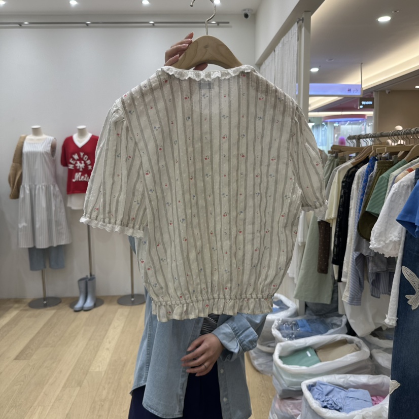 FURE東大門實拍女士新款真品休閑人氣推薦時尚熱賣襯衫蕾絲衫FURE襯衫/蕾絲衫