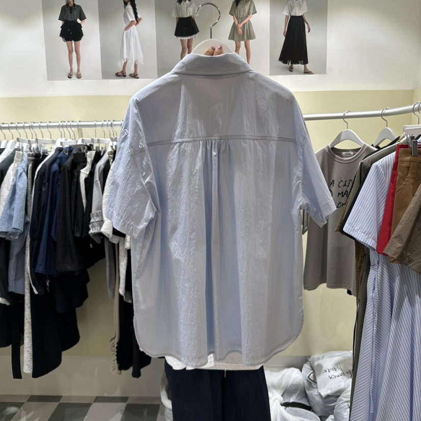 OREUM韓國直郵女士新品職業時尚休閑25春夏推薦人氣襯衫蕾絲衫OihEum襯衫/蕾絲衫