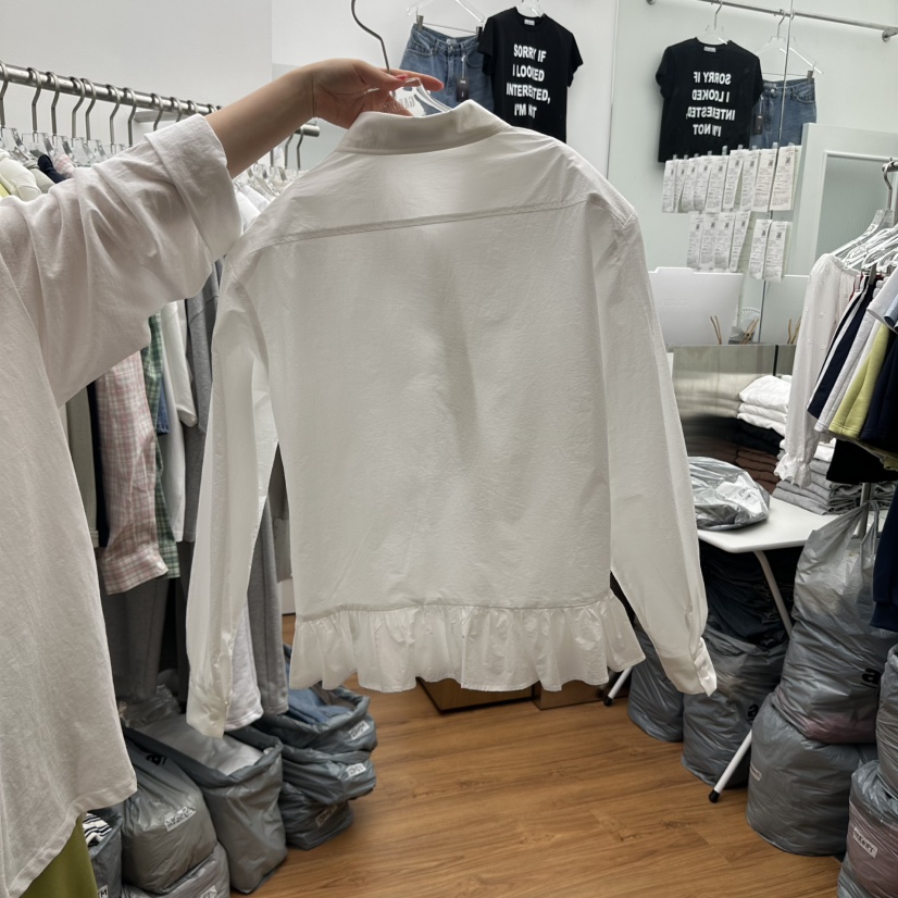 GABIZON東大門實拍女士新品真品休閑熱賣人氣襯衫蕾絲衫荷葉邊GABIZON襯衫/蕾絲衫