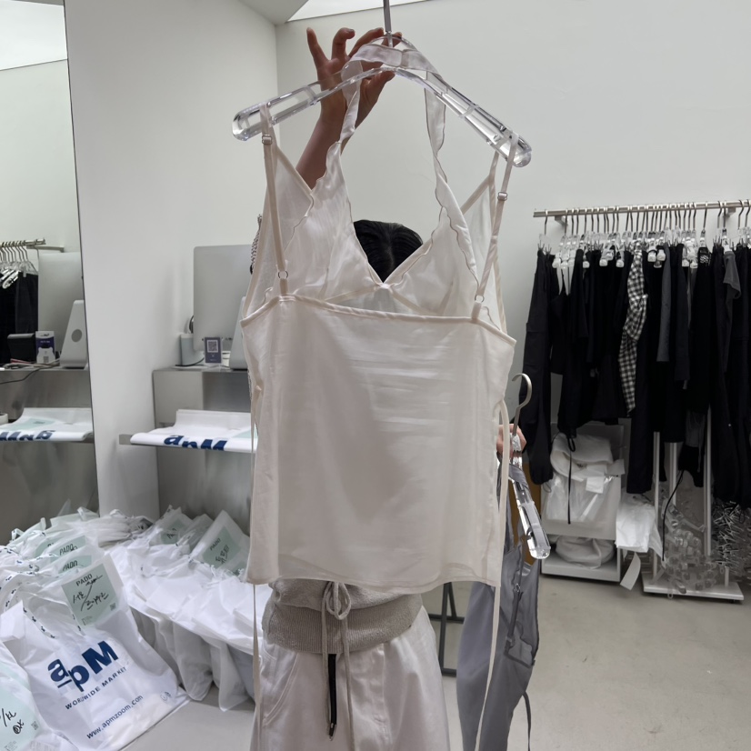 PADO東大門實拍女士新品推薦休閑職業人氣25春夏吊帶背心假兩件PADO吊帶/背心