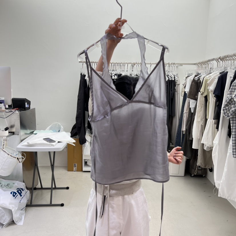PADO東大門實拍女士新品推薦休閑職業人氣25春夏吊帶背心假兩件PADO吊帶/背心圖色2