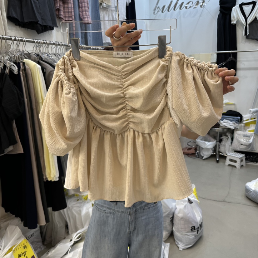BILLION-L韓國直郵女裝新品熱賣時尚真品25春夏襯衫蕾絲衫BILLION-L襯衫/蕾絲衫圖色2