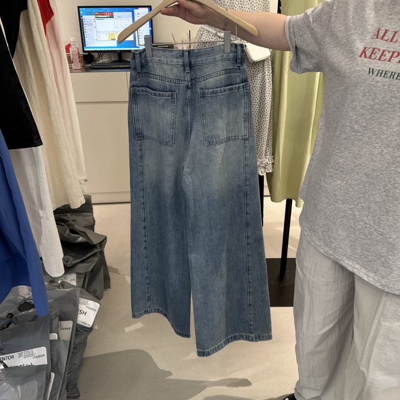 MENTOR東大門實拍女裝新款時尚25春夏職業休閑人氣熱賣牛仔褲MENTOR牛仔褲