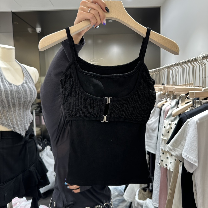 OUR MINUTE東大門直郵女裝新款真品25春夏休閑職業吊帶背心OUR MINUTE吊帶/背心圖色2