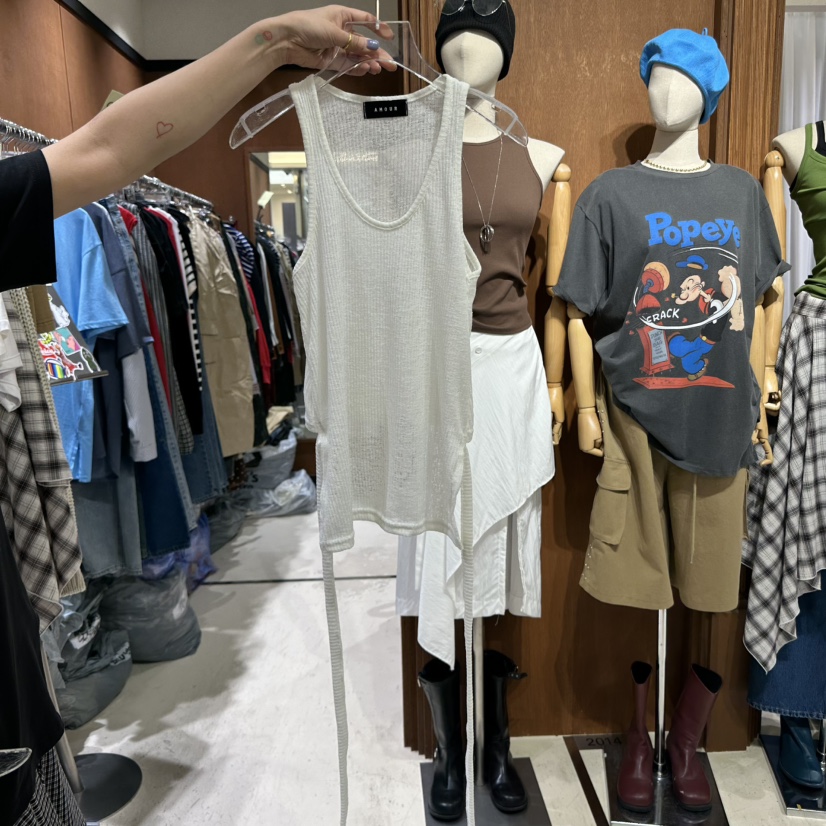 AMOUR韓國直郵女士新品熱賣休閑25春夏真品時尚職業吊帶背心AMOUR吊帶/背心