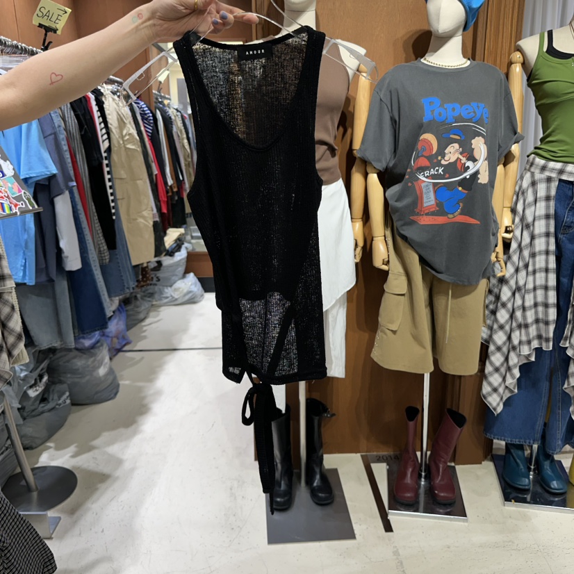 AMOUR韓國直郵女士新品熱賣休閑25春夏真品時尚職業吊帶背心AMOUR吊帶/背心圖色2