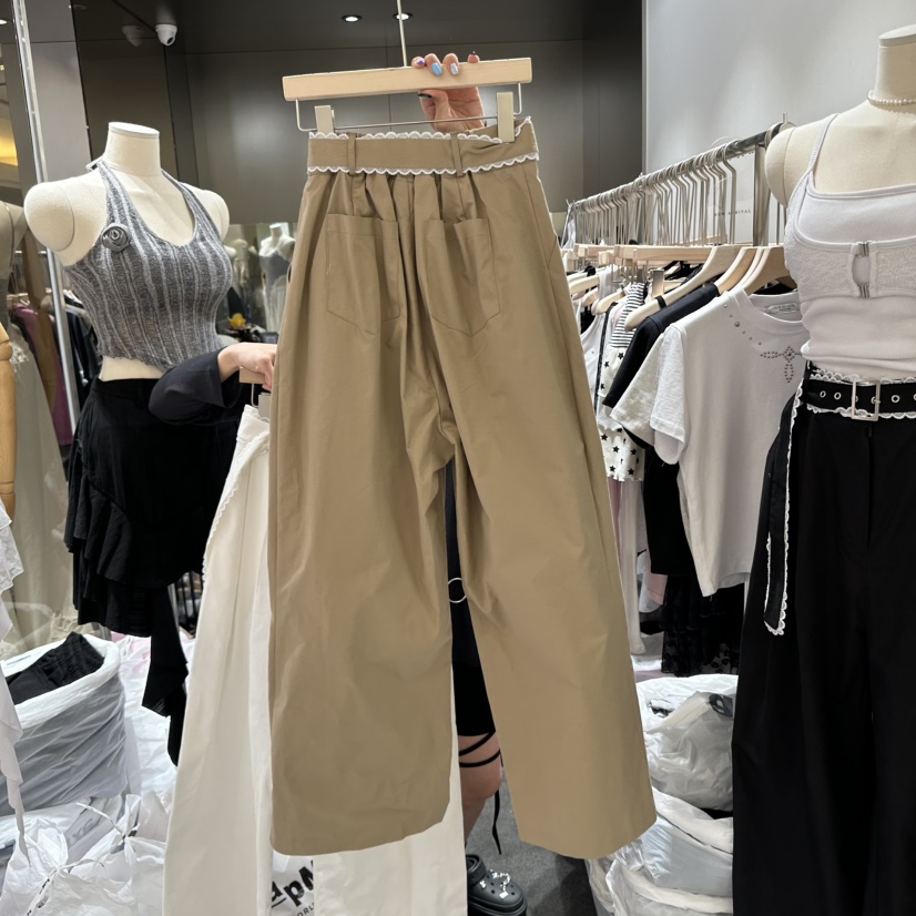 OUR MINUTE東大門實拍女裝新品推薦人氣25春夏熱賣休閑褲腰帶OUR MINUTE休閑褲