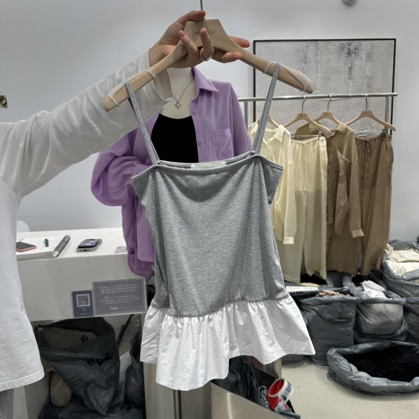 HONG.U韓國代購女裝新款熱賣推薦職業時尚休閑真品吊帶背心HONG.U吊帶/背心圖色2