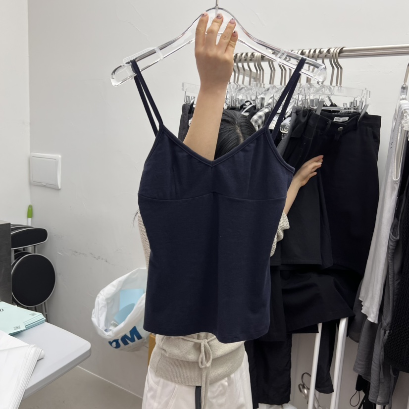 PADO東大門代購女裝新品25春夏職業時尚休閑推薦吊帶背心羊絨PADO吊帶/背心圖色2