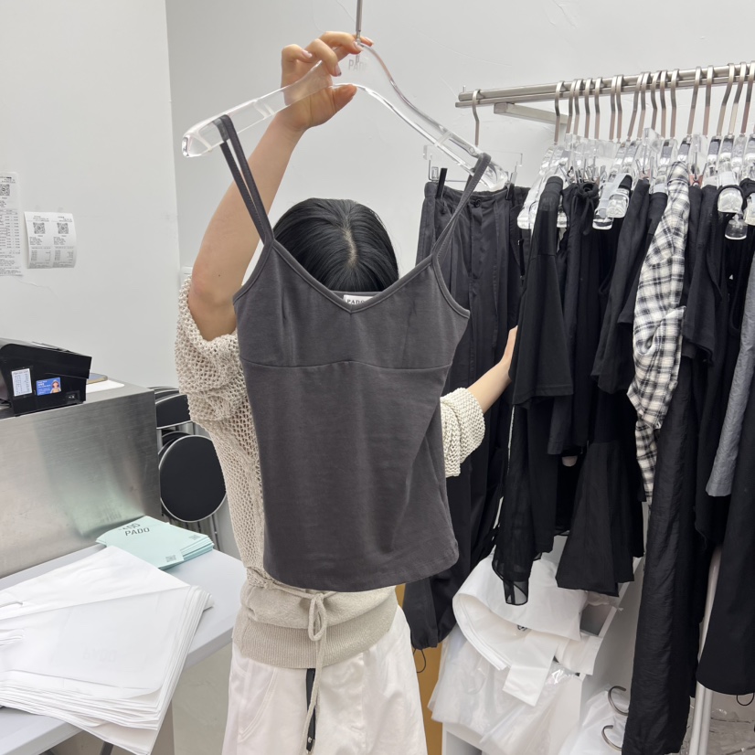 PADO東大門代購女裝新品25春夏職業時尚休閑推薦吊帶背心羊絨PADO吊帶/背心圖色4