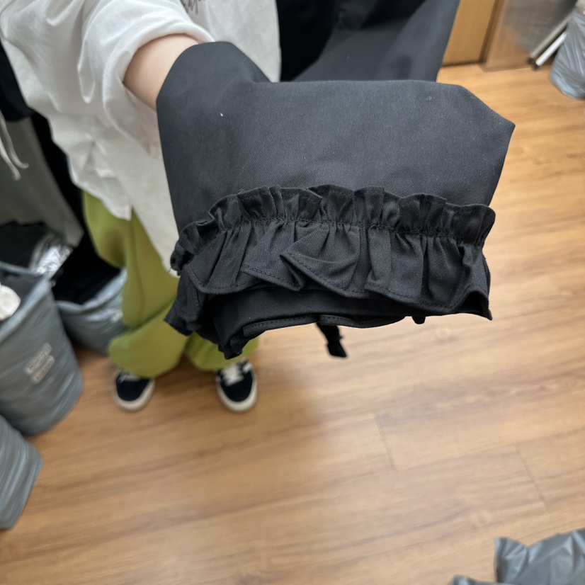 GABIZON東大門實拍女裝新品休閑熱賣25春夏休閑褲荷葉邊棉質GABIZON休閑褲