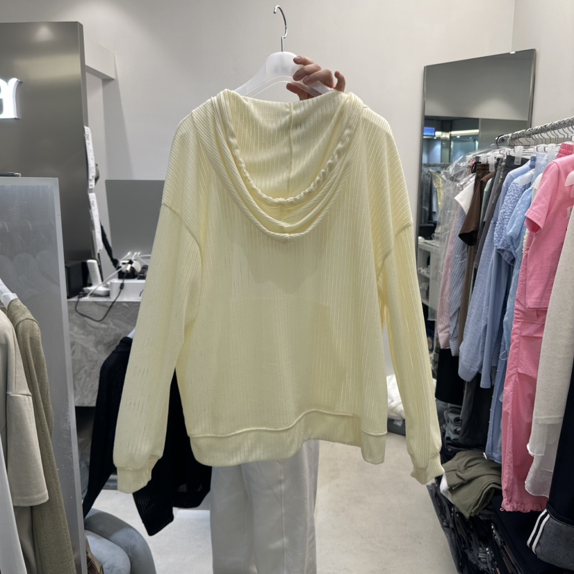EYEL東大門實拍女士新品時尚25春夏休閑推薦衛衣連帽衫透明EYEL衛衣