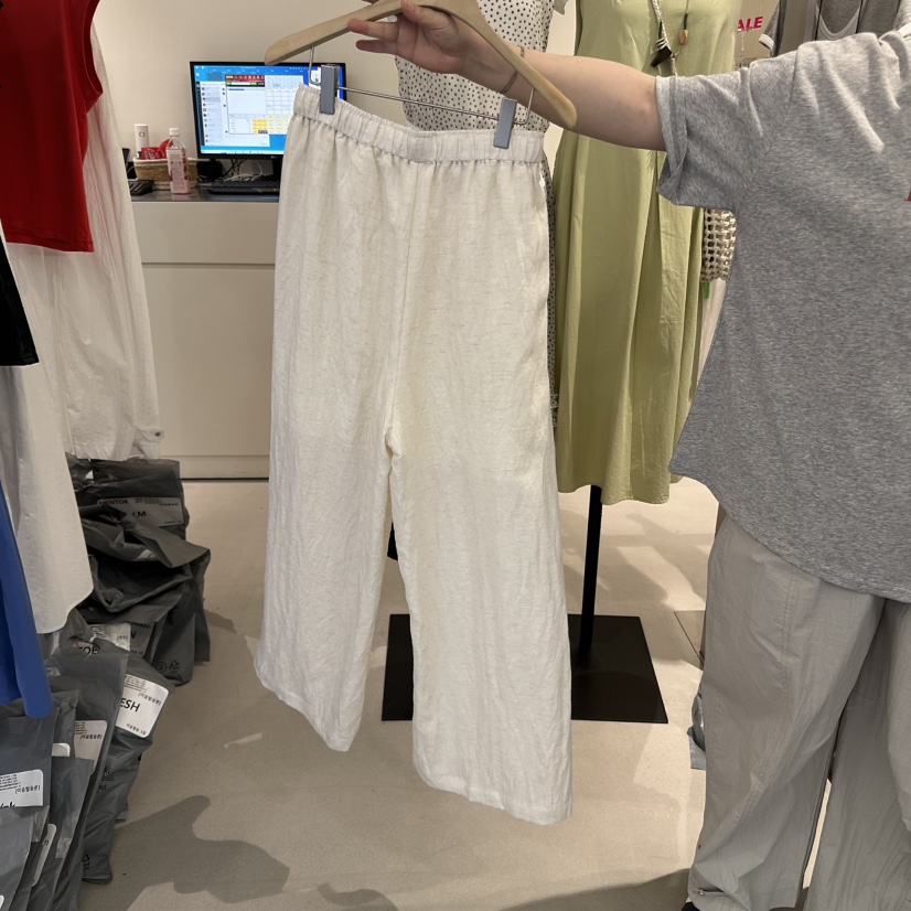 MENTOR韓國代購女士新款熱賣休閑推薦人氣職業休閑褲亞麻布MENTOR休閑褲