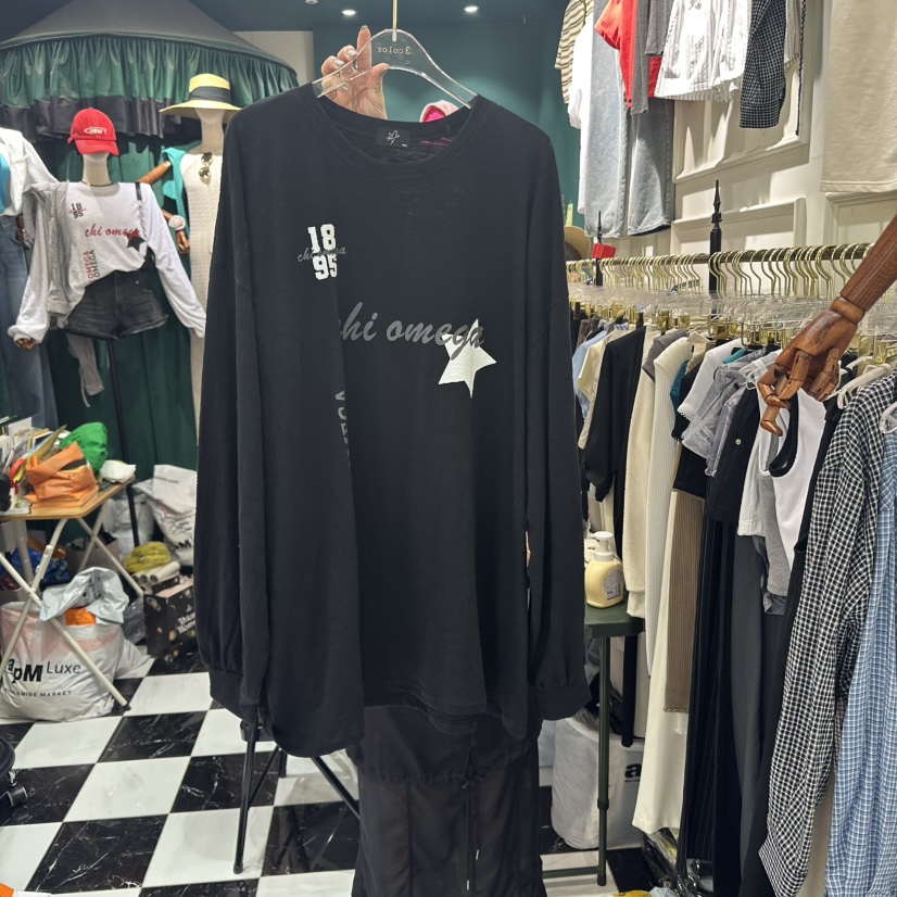 3COLOR(此品牌名稱會遭售假投訴,建議淘寶店鋪商品名稱中不要使用)韓國代購女士新品熱賣長袖T恤Three color長袖T恤