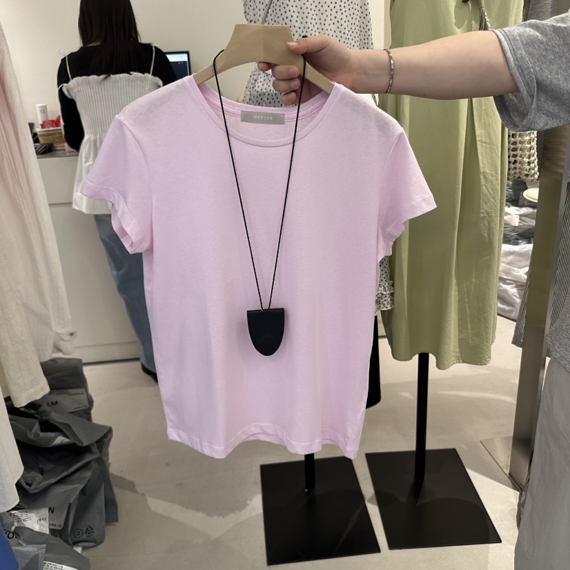MENTOR韓國代購女士新款25春夏休閑熱賣時尚推薦職業人氣T恤MENTORT恤圖色1