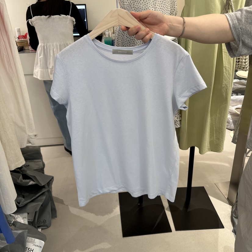MENTOR韓國代購女士新款25春夏休閑熱賣時尚推薦職業人氣T恤MENTORT恤圖色3