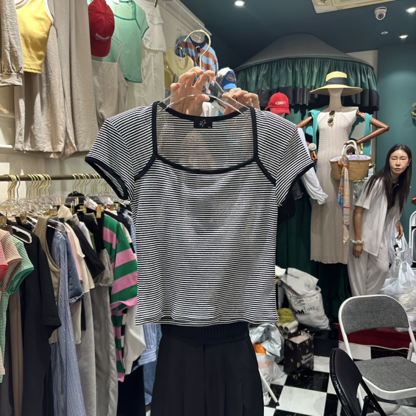 3COLOR(此品牌名稱會遭售假投訴,建議淘寶店鋪商品名稱中不要使用)韓國直郵女裝新款熱賣T恤Three colorT恤圖色2