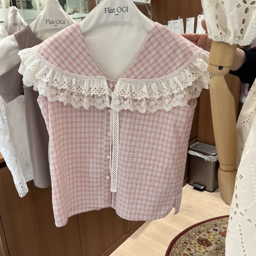 OGI東大門直郵女士新品人氣推薦休閑真品職業時尚襯衫蕾絲衫FLat OGI襯衫/蕾絲衫