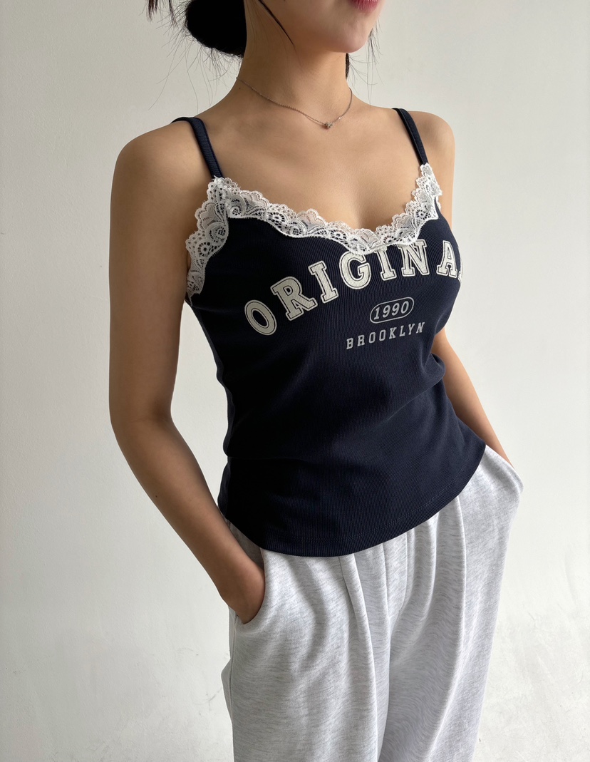 TOO HOT東大門直郵女士新款休閑時尚推薦職業吊帶背心蕾絲TOO HOT吊帶/背心