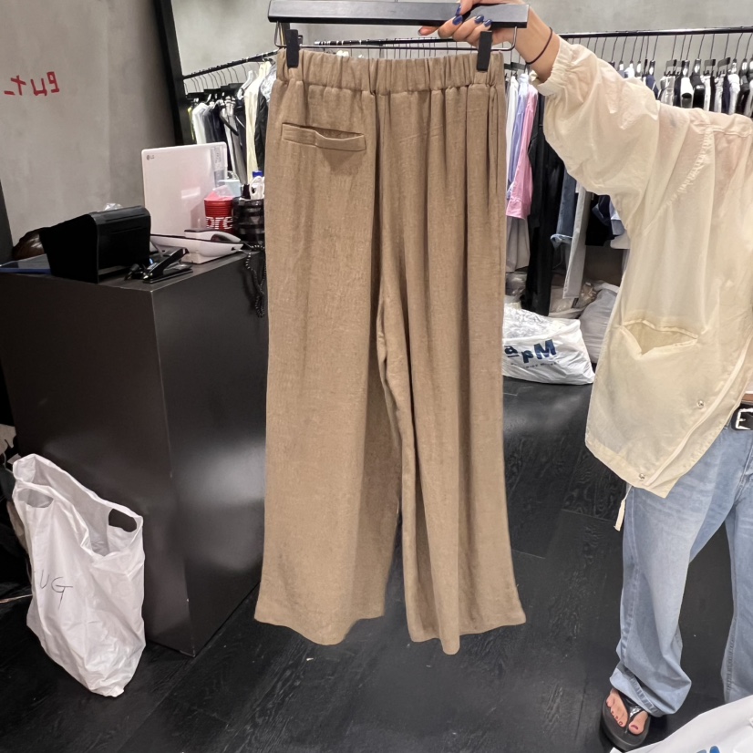 TUG韓國直郵女士新品25春夏熱賣職業人氣休閑真品休閑褲亞麻TUG休閑褲