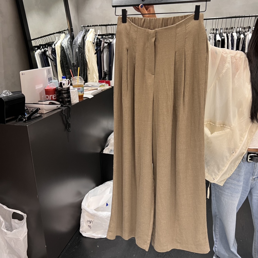 TUG韓國直郵女士新品25春夏熱賣職業人氣休閑真品休閑褲亞麻TUG休閑褲