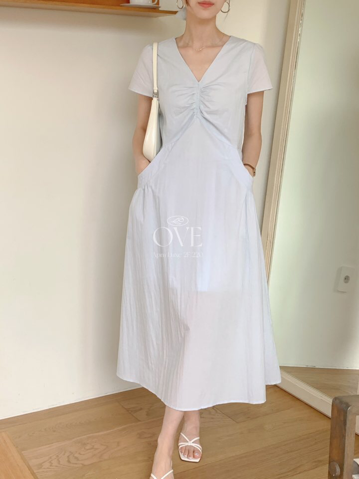 OVE韓國代購女士新品25春夏人氣休閑熱賣時尚職業推薦連衣裙OVE連衣裙