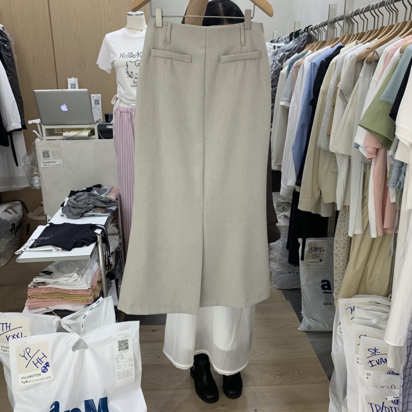 VILLABUTTON韓國代購女士新品人氣休閑時尚職業半身裙中短裙VILLABUTTON半身裙/中短裙